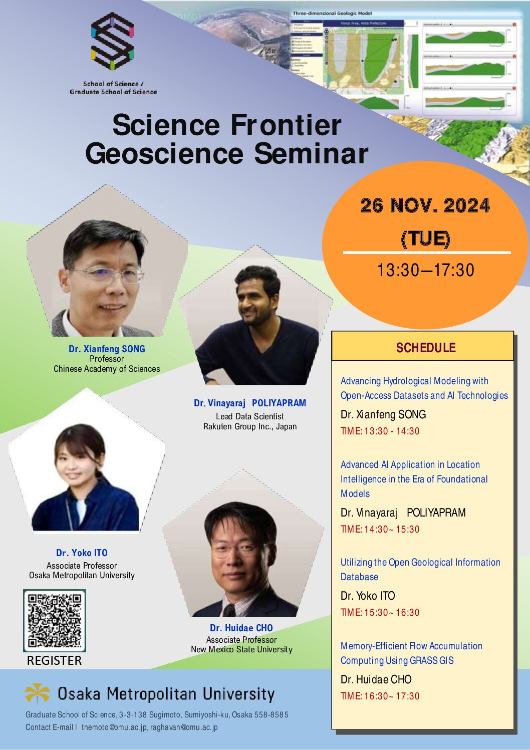 Invited to give a seminar and a workshop at Osaka Metropolitan University